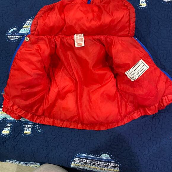 VIntage Sears Baby Hooded Puffer jacket Size Small 12m 70's 80's - Picture 9 of 12